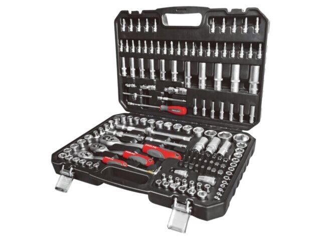 Set chei tubulară 6-puncte cap Torx PROLINE, 150 piese, oțel crom-vanadium