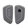 Husa Cheie Auto pentru VW - 3 Butoane, Silicon, Gri, 52650.25, Kwmobile