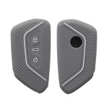 Husa Cheie Auto pentru VW - 3 Butoane, Silicon, Gri, 52650.25, Kwmobile