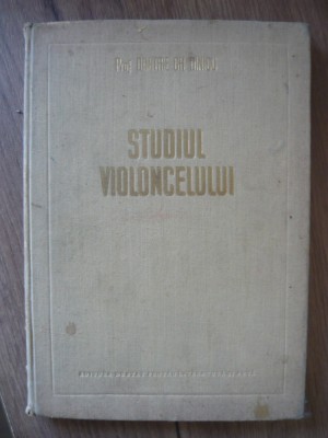 DIMITRIE GH. DINICU - STUDIUL VIOLONCELULUI - 1956 foto