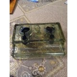 O. Călimară sticlă masivă 4mm anii 30