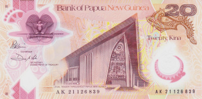 Bancnota Papua Noua Guinee 20 Kina 2021 (2023) - PNew UNC ( polimer ) foto
