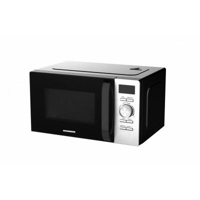 Cuptor cu microunde Heinner, 20 l, 700 W, Control digital, Display LED, Timer, Blocare acces copii, Negru/Inox foto