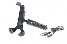 Suport telefon auto cu incarcator miniUSB - BIT2-6727 foto