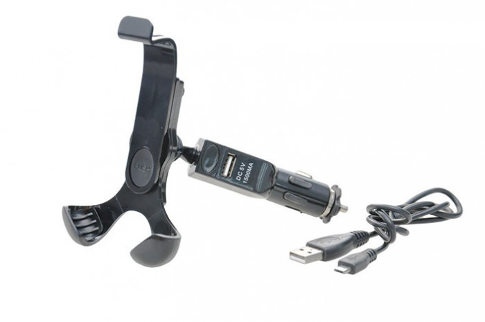 Suport auto Automax pentru telefon cu incarcator mini USB , DC 5V 1500mA Kft Auto