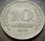 Moneda istorica 10 CENTS - OLANDA, anul 1942 *cod 3540 C = excelenta