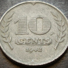 Moneda istorica 10 CENTS - OLANDA, anul 1942 *cod 3540 C = excelenta