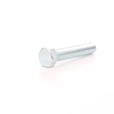 Surub cu cap hexagonal, filetat complet, otel, zincat alb, M18 x 100 mm