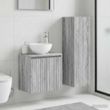Cumpara ieftin Set dulap baie 2 buc. Sonoma gri 33 x 34,5 x 100 cm