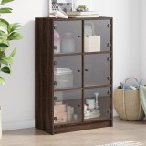 vidaXL Dulapuri &icirc;nalte cu uși stejar maro 68x37x109 cm, lemn prelucrat