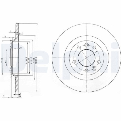 DELPHI BG3836 Disc frana foto