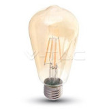 Bec E27 cu filament LED 8W 2200K ST64 model EDISON V-TAC, Vtac