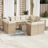 Gossi set canapele de gradina cu perne, 12 piese, bej, poliratan