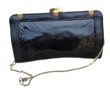 GEANTĂ UMAR / CLUTCH VINTAGE DIN PIELE NATURALA ȘI PIELE DE ȘARPE