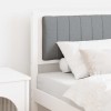 VidaXL Tăblie tapițată Alb 75 cm Lemn de pin masiv și stofă 879098