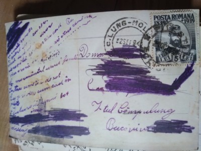 Ilustrata circulata Romania Bukowina Bucovina Suceava Interbelice Campulung foto
