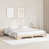 vidaXL Rama de pat 200x200 cm din lemn masiv de pin