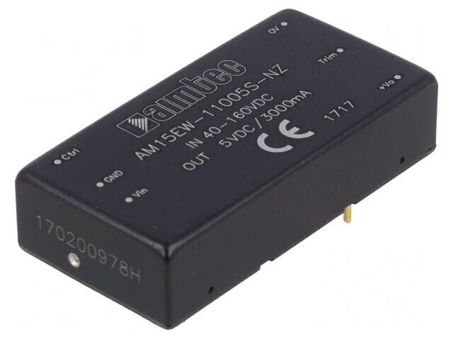 Convertor DC/DC 15W 40-160V la 5V 3A AM15EW-11005S-NZ