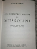 Franco Bandini - Ultimele ore ale lui Mussolini (in limba franceza)