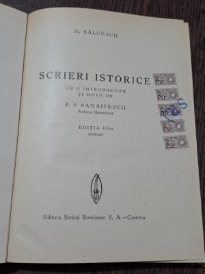 Scrieri istorice - N. Balcescu foto