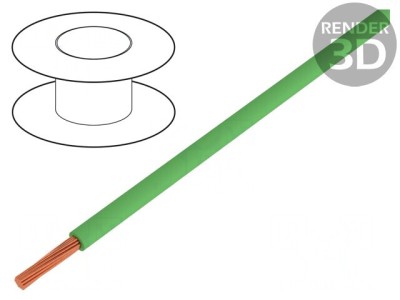 Cablu Electric Cupru 6mm2 PVC Verde 450V/750V foto