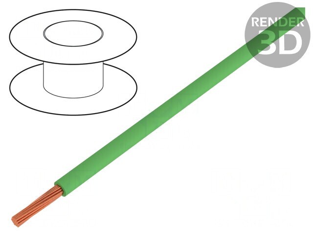 Cablu Electric Cupru 6mm2 PVC Verde 450V/750V