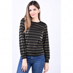 Bluza Only Carol Glitter O-Neck Black Stripes foto