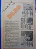 1987, Reclamă detergent romanesc DERO comunism 24x16 cm epoca aur industrie