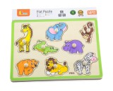 Puzzle din lemn, cu manere, Viga, Animale salbatice