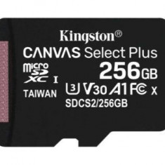 Card de memorie MicroSD Kingston Canvas Select Plus, 256GB, UHS-I, Class 10 + Adaptor SD
