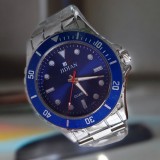 Ceas barbatesc elegant, curea metalica argintie, mecanism quartz, display analog, Oem