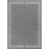 Covor Premium Model DYWAN ROYAL GREY, Gri, Alb, Marime 160 x 230 cm, Tesatura Plata, Poliester, Bumbac, Antiderapant, Antialergic, Living, Dormitor, S