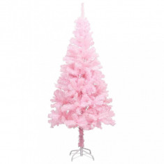 Brad de Crăciun artificial cu suport, roz, 120 cm, PVC
