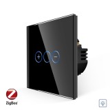 Cumpara ieftin Intrerupator touch cu variator din sticla Luxion Zigbee, negru