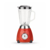Blender retro Zilan ZLN7057, Capacitate 1.5 L, Putere 500 W, Lame din otel, Rosu