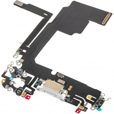 Banda cu Conector Incarcare - Microfon Apple iPhone 15 Pro, Argintiu foto