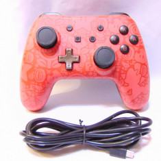 Controller gamepad cu fir 2 metri Nintendo Switch PC PowerA Mario