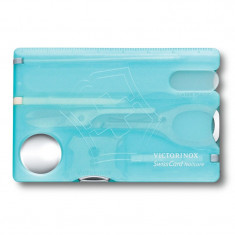 Card multifunctional SwissCard Nailcare Victorinox, albastru deschis foto