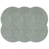 VidaXL Naproane, 6 buc., verde olive, 38 cm, iută, rotund 133841