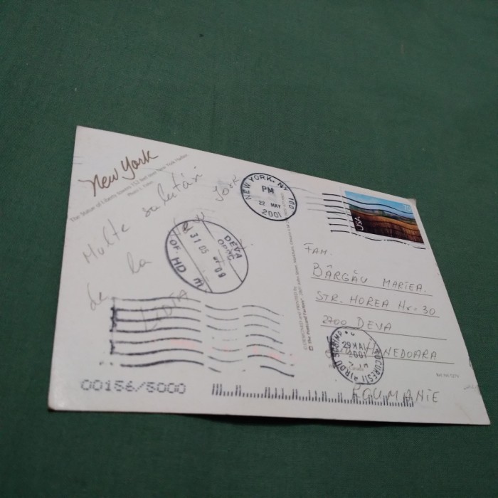 CARTE POSTALA NEW YORG CIRCULATA