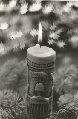 Ungaria, carte postala, felicitare de Craciun, circulata in Romania, 1975 foto