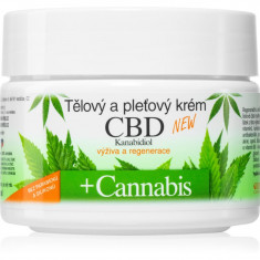 Bione Cosmetics Cannabis CBD Cremă nutritivă pentru față și corp cu CBD 260 ml
