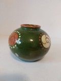 Bol ceramic lucrat manual, vintage, 10cm inaltime