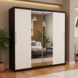 Dresing Delia 200 Wenge cu Oglinda si Usi Albe ✔Finisaje premium