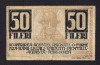 ROMANIA 50 Fileri 1919 Timisoara , asignata , ban necesitate