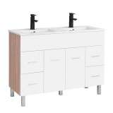 Neo 120 dulap de bază cu chiuvetă sonoma stejar-alb