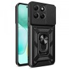 Husa Techsuit CamShield Neagra pentru Honor X6c, Protectie Camera, Anti-soc