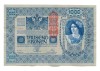 X237 AUSTRIA UNGARIA 1000 KRONEN COROANE 1902 SUPRATIPAR D&Ouml; 1919 NECIRCULATA dar cu cateva perforatii