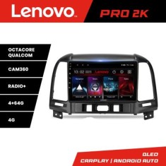 Navigatie Hyundai Santa Fe Lenovo Kit-008 8 core QLED 2K 4+64 360 Android Waze USB Navigatie Internet Youtube Radio CarStore Technology