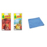Mix 2 odorizante auto Wunder- Baum Bottle Passion - Tropical si Laveta Microfibra